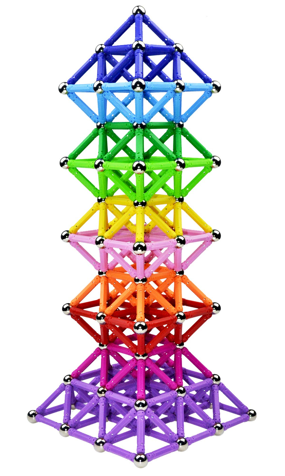 Beicarin 310-pcs magnetic building sticks for creative construction and learning.