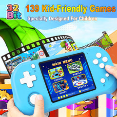 Beijue Bay Blue handheld game side view highlights portable design for easy carry.