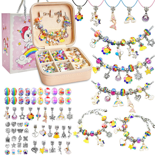 BEIKEETOO charm bracelet kit box for gifting and organized crafts.
