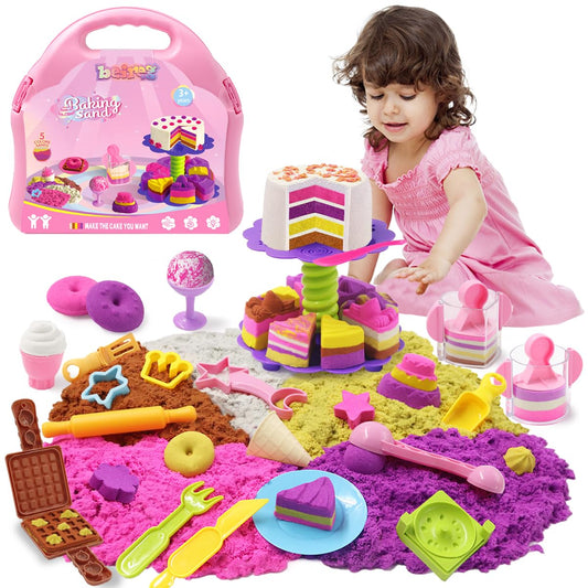 BEIREG Bakery Sensory Sand Kit 40-piece set for creative baking play and color exploration
