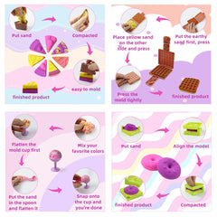 BEIREG Bakery Sensory Sand Kit ice cream molds enable pretend scoops and treats
