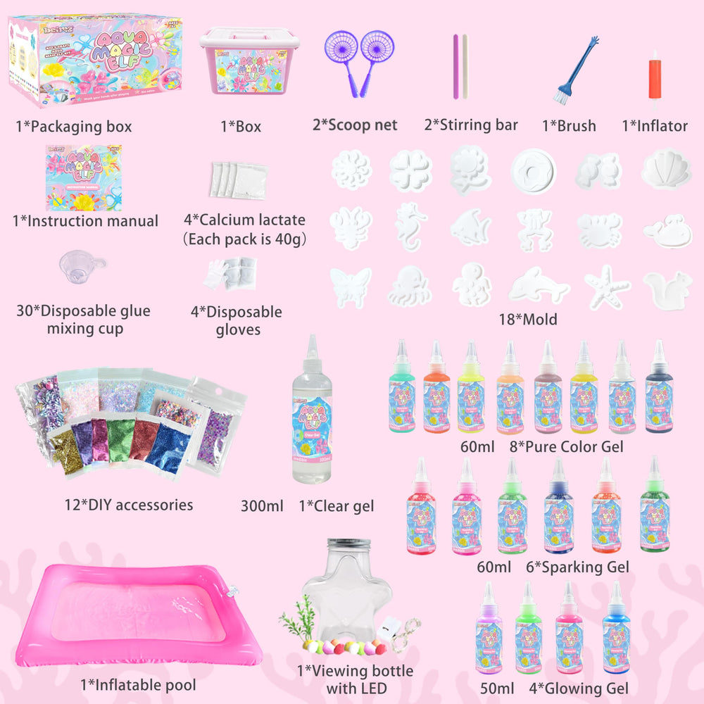 BEIREG Magic Squishy Elf Water Kit 19 colors palette for color recognition
