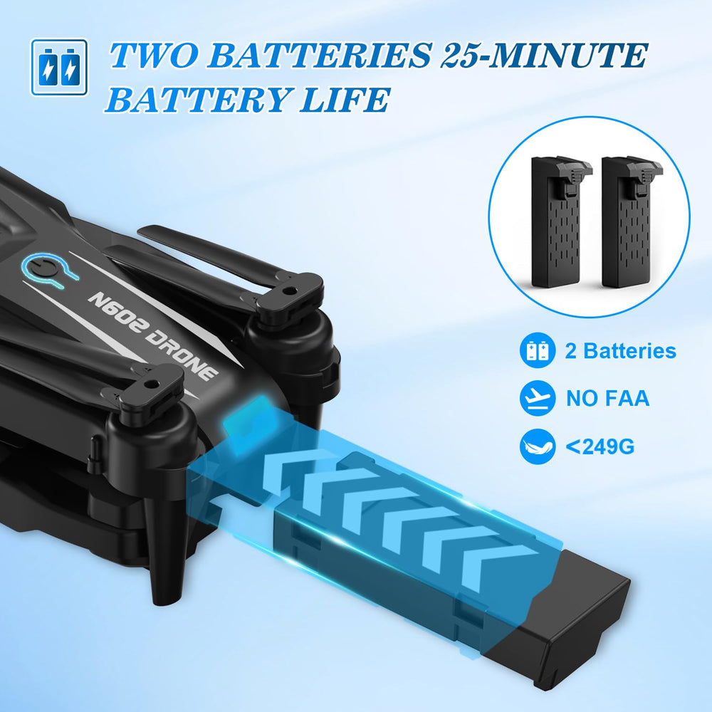 BeiyoQSZ foldable drone fits in a compact bag for travel