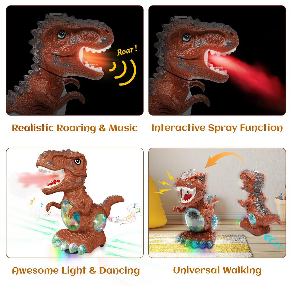 BEKALERZ dinosaur toy one-button control simplifies setup and fun for kids.