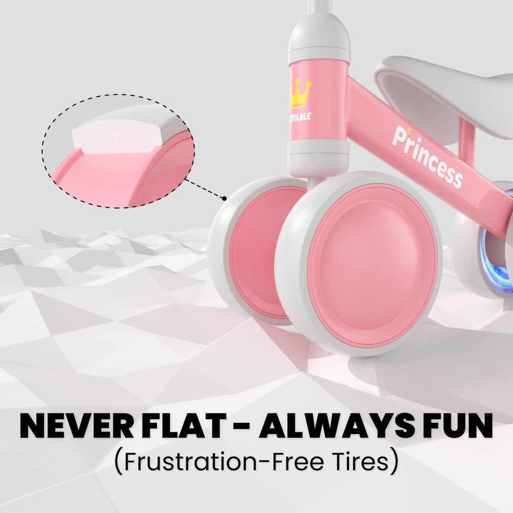 BEKILOLE Baby Balance Bike silent wheels for indoor and outdoor play