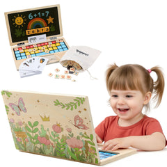BEKILOLE Floral Laptop front view promotes screen-free imaginative play