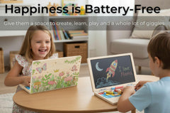 BEKILOLE Floral Laptop open screen invites interactive pretend learning