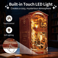 BELEEV Book Nook Kit interior scene highlights magical diorama details.