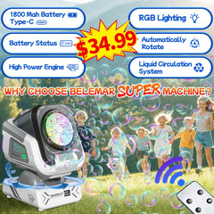 Belemar Bubble Machine rotation angle feature for wide coverage at events
