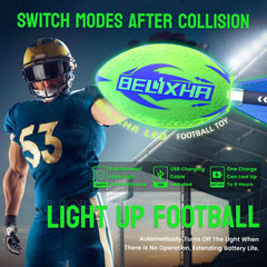 Belixha textured grip football improves control for confident nighttime throws