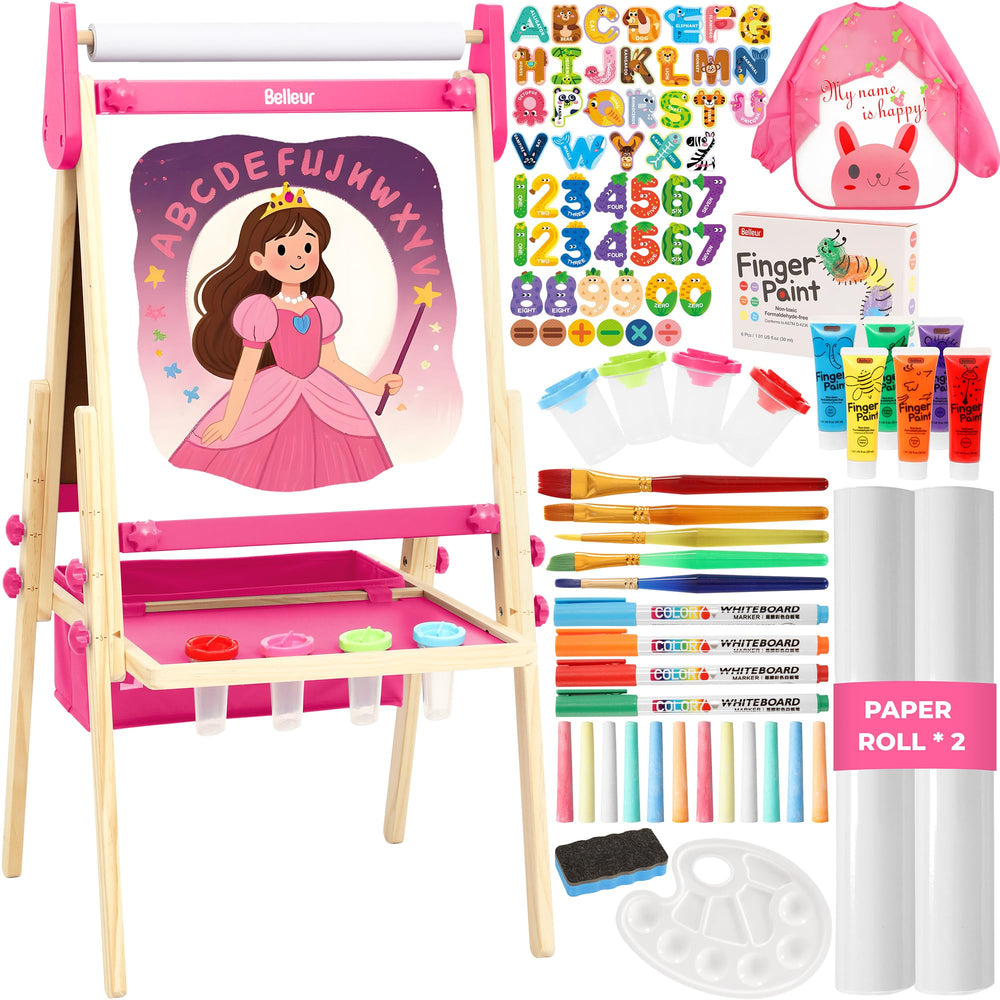 Belleur all-in-one art easel for kids — side view highlighting the three-in-one surface