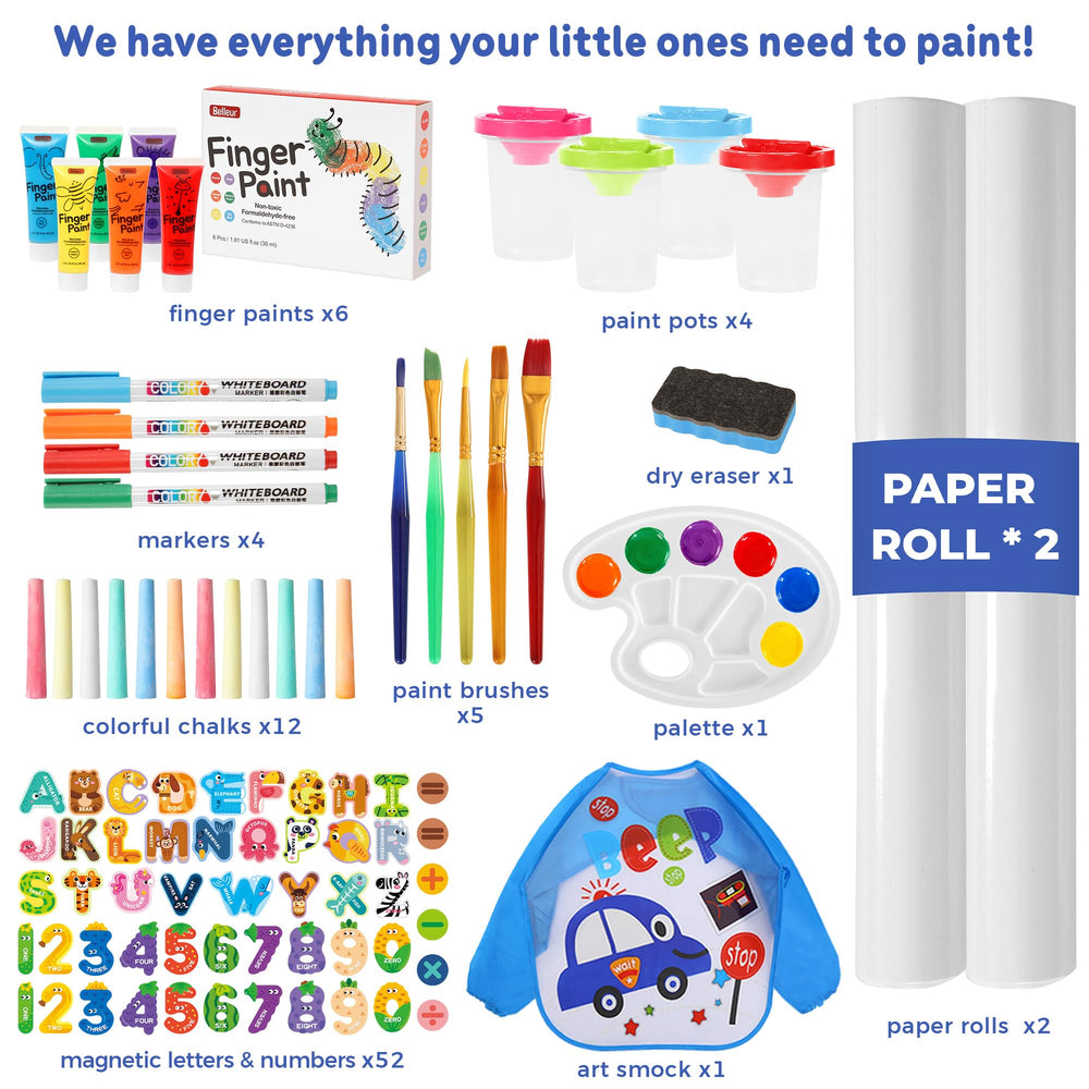 Belleur gift-set includes kid-friendly art supplies to inspire creativity.
