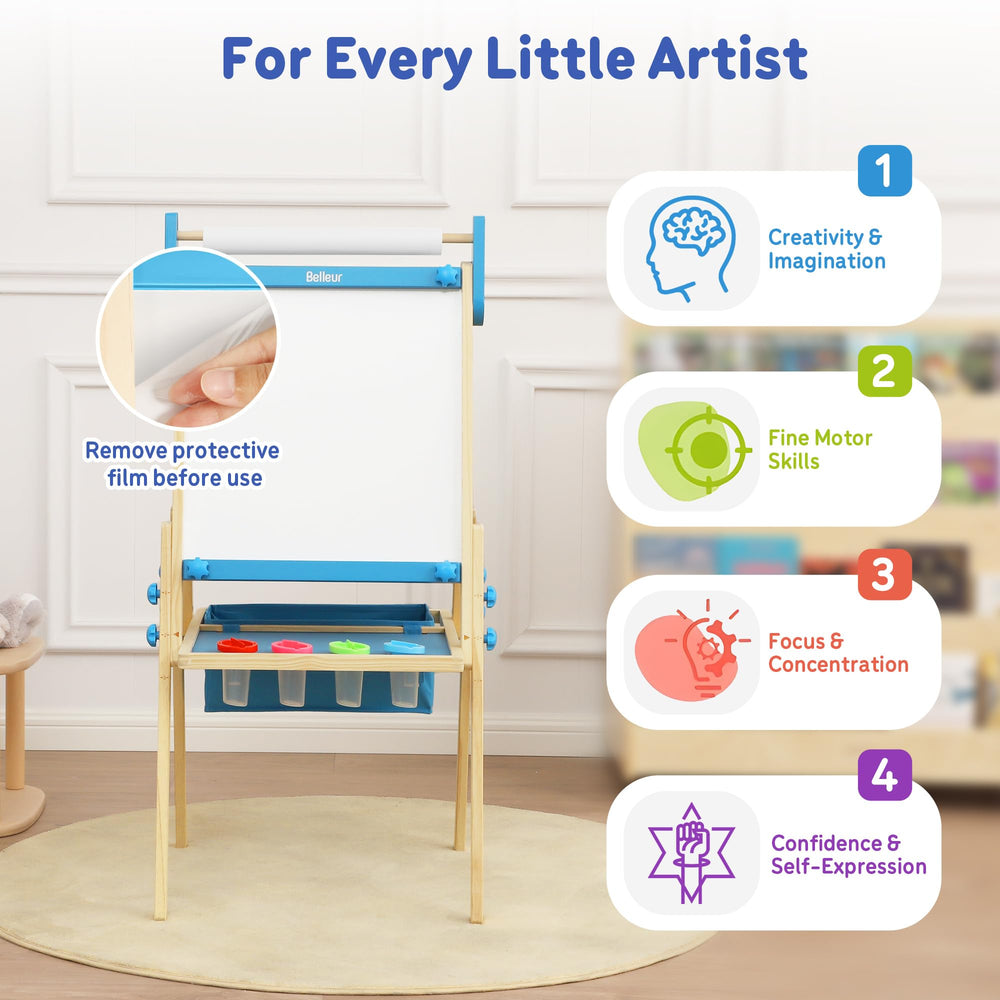 Belleur storage tray and bag keep supplies organized and accessible.
