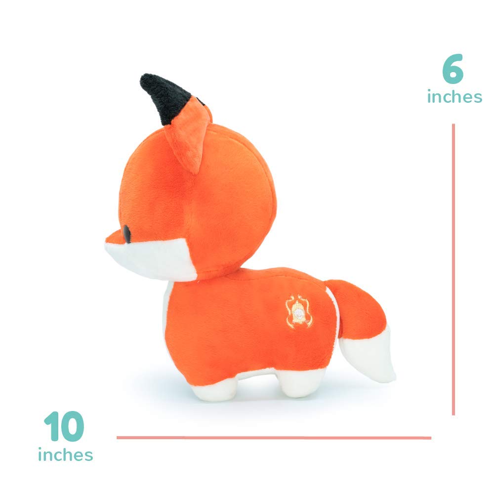 Bellzi Orange Fox plush face close-up showing friendly expression for bedtime