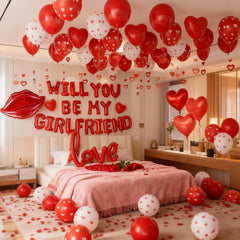 Belscebels will you be my girlfriend letter balloon, eye-catching centerpiece for romantic proposals.