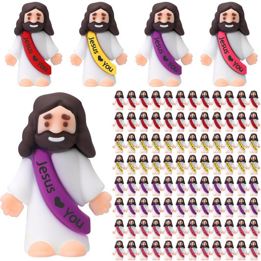 Bememo Jesus Loves You doll, small rubber figure for Easter egg hunts and gifts.
