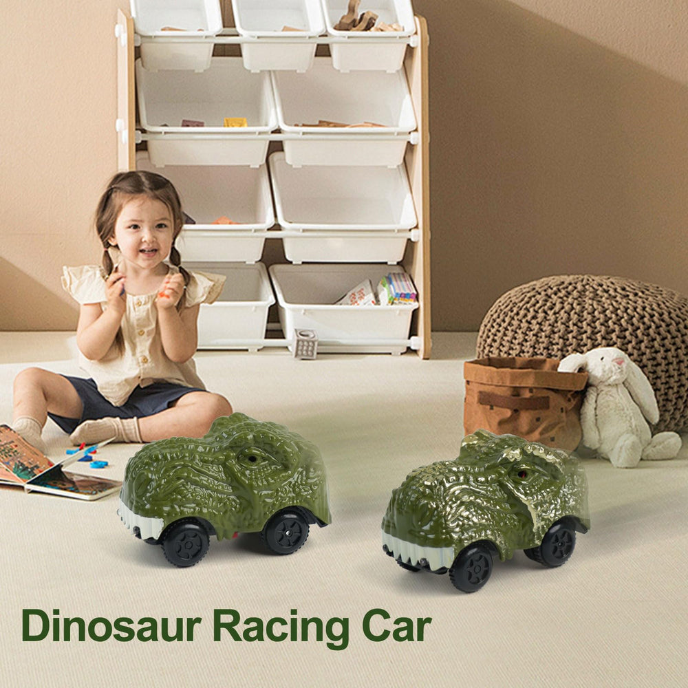 BEMITON dinosaur birthday gift-ready car set for young racers.