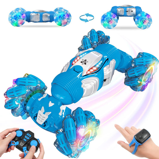 BEMITON gesture RC stunt car front view for thrilling stunts and precise control.