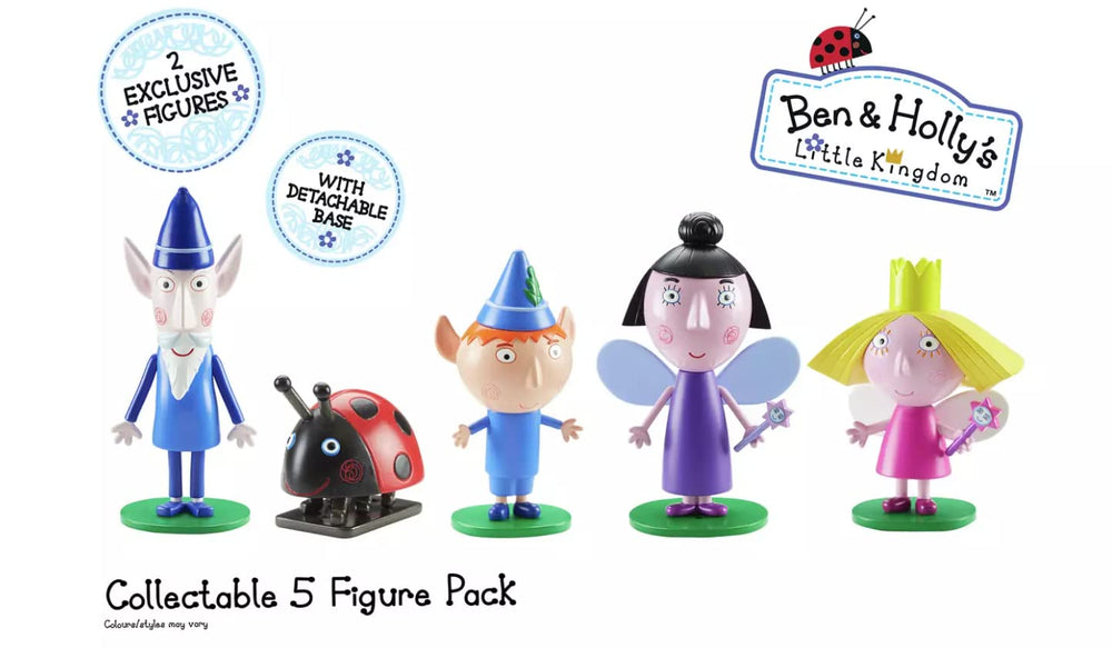 Ben & Holly collectible figures set for cooperative play with Little Kingdom vehicles.