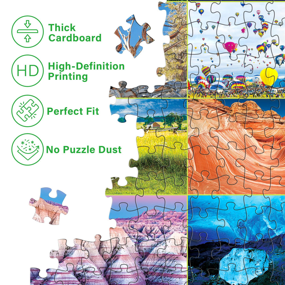 BenBen 1000-piece puzzle of Mount Rushmore for collaborative family puzzle sessions