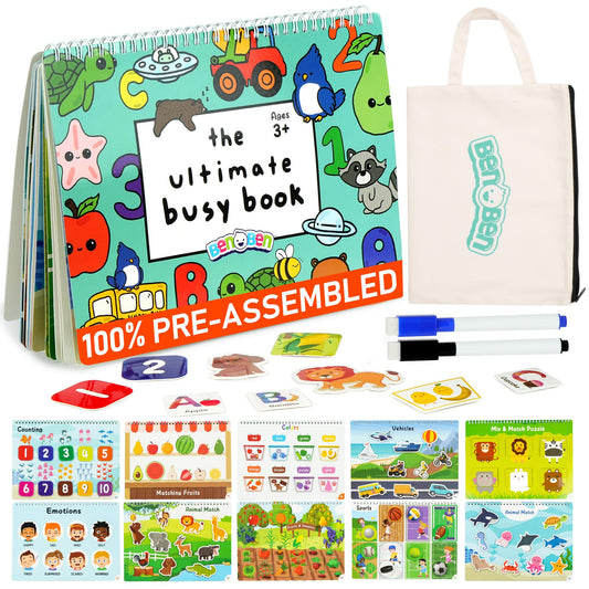 BenBen Busy Book cover featuring kid-friendly design for early learning