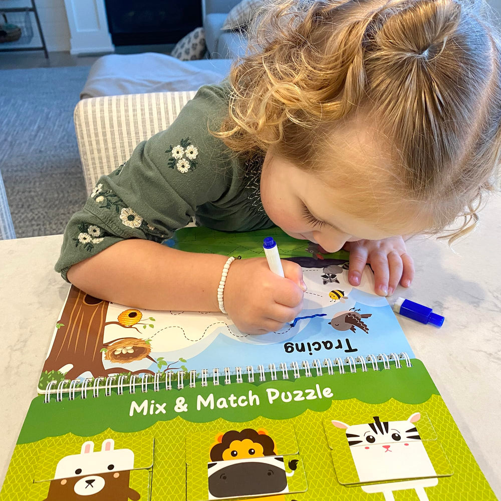 BenBen Busy Book durable, laminated cardstock for easy wipe-clean sessions