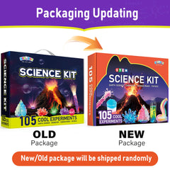BenBen crystal growing kit progress shows colorful crystals for STEM learning.