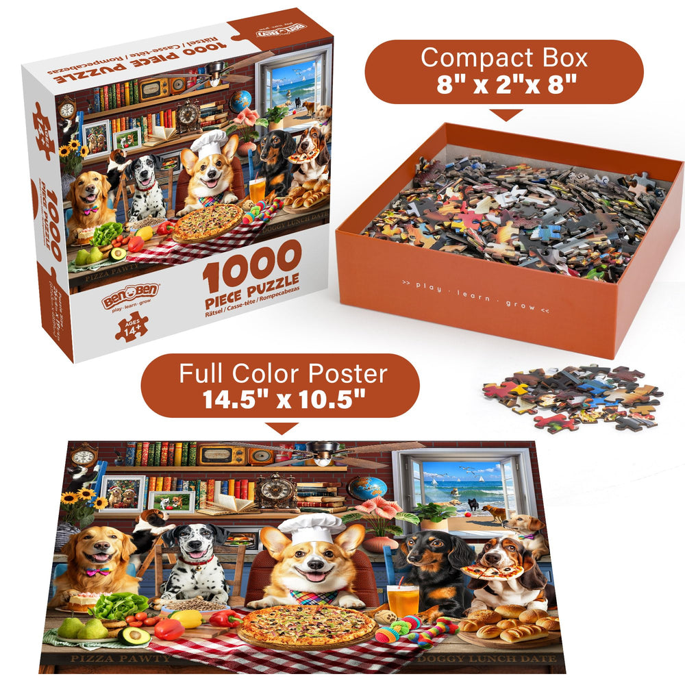 BenBen Dogs' Dinner Party high-definition printing delivers vibrant colors
