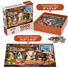 BenBen Dogs' Dinner Party high-definition printing delivers vibrant colors