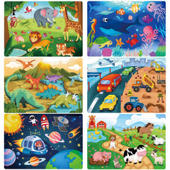 BenBen Ocean Animals puzzle with bright colors enhances early problem solving and color recognition.