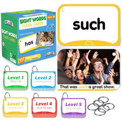 BenBen Sight Words Flash Cards deck with bold words for easy reading