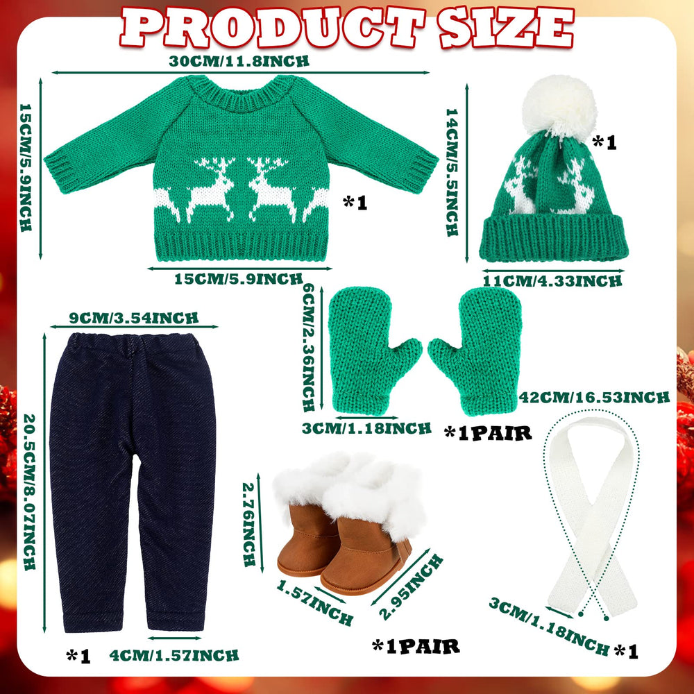Bencailor 18-inch doll pants provide easy, coordinated holiday styling.