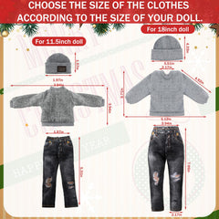 Bencailor winter shoes and hat kit for 18-inch dolls