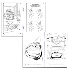Interior pages showing Disney and Nick characters for kids' creative coloring
