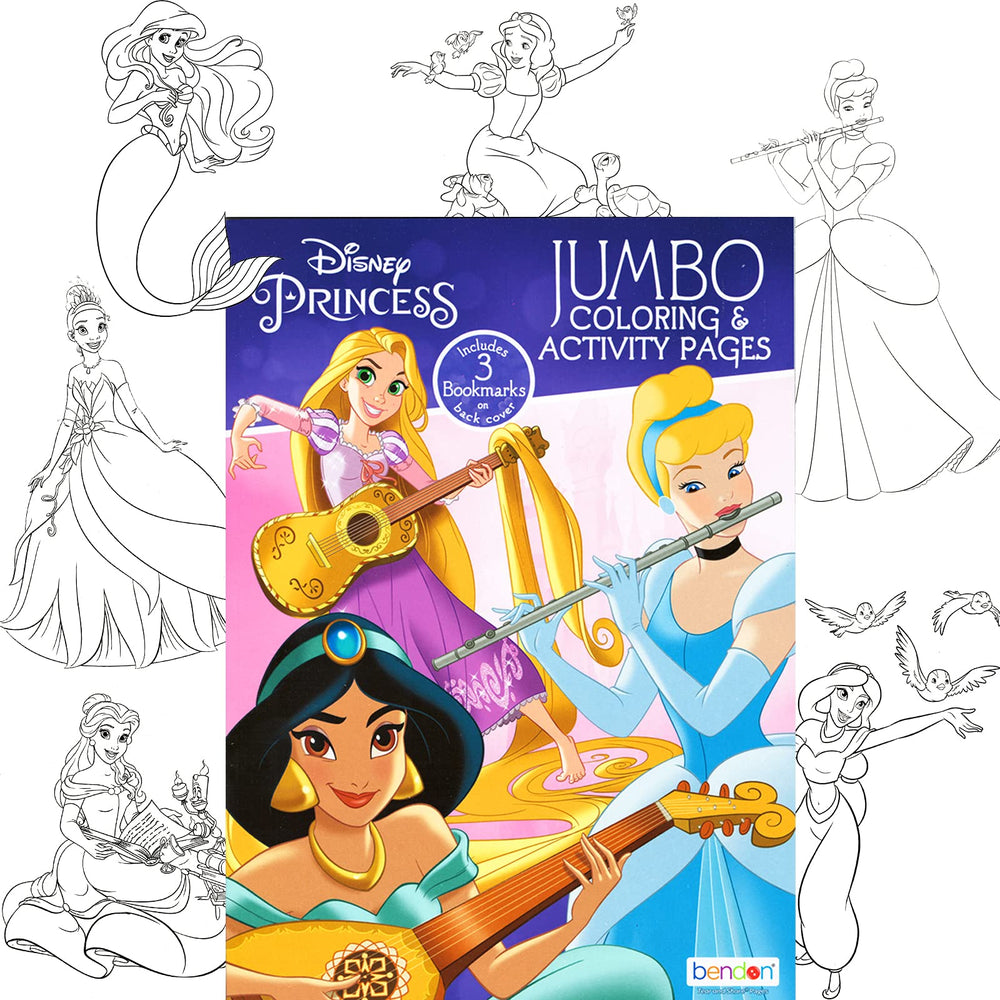 Bendon Disney Princess bundle overview shows all six coloring books together.