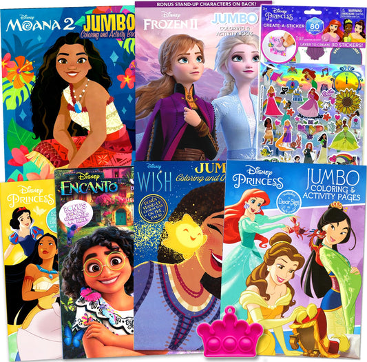 Bendon Disney Princess coloring set cover — six books for creative storytelling and coloring.