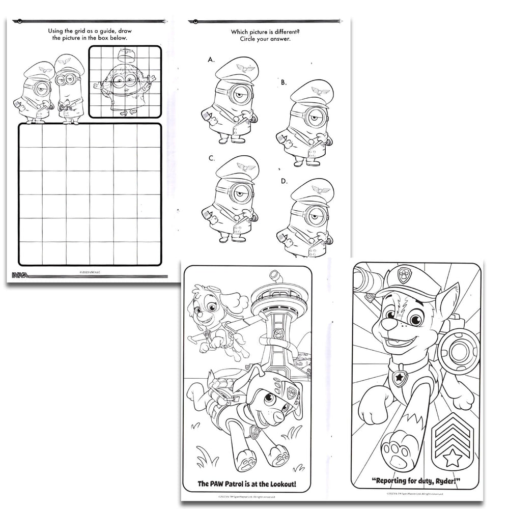 Bendon 24-pack mini coloring books featuring a character collection for kids