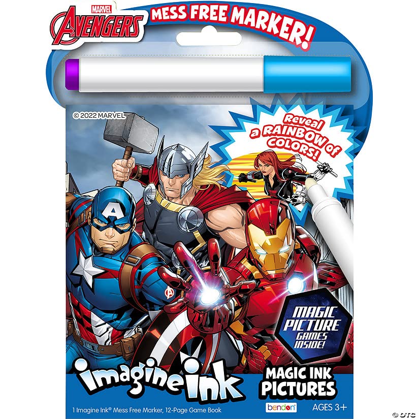 Bendon Imagine Ink pages feature boy-themed illustrations for imaginative play