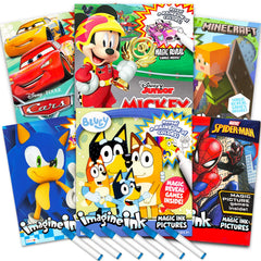 Bendon Imagine Ink Sonic coloring book with no mess pages for kids