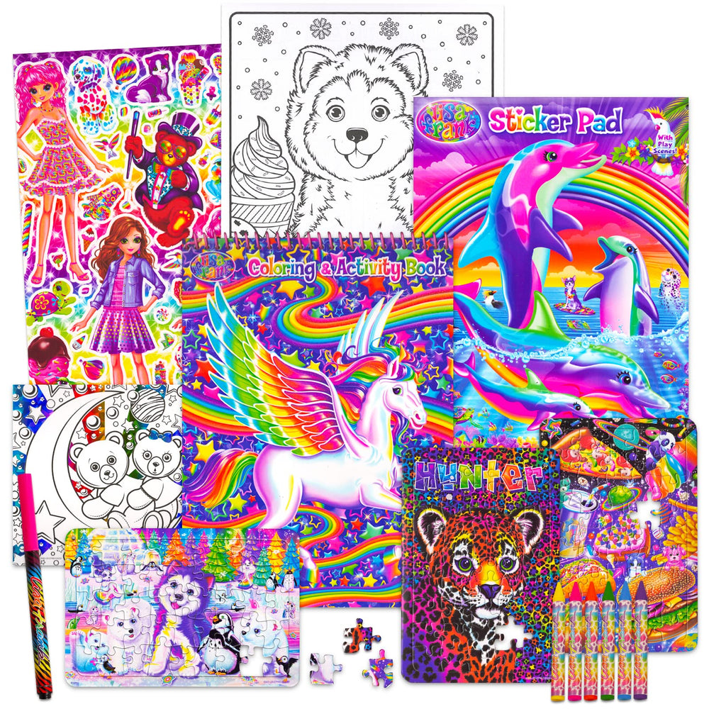 Lisa Frank stickers pack with 250+ designs for decorating notebooks and crafts.