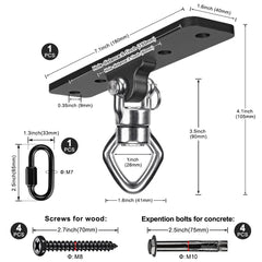 BeneLabel punching bag mount provides solid support for powerful sessions.