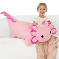 BENINY large axolotl plush serves as a playful companion for imaginative play.