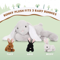 BENINY bunny family soft plush scene for family playtime