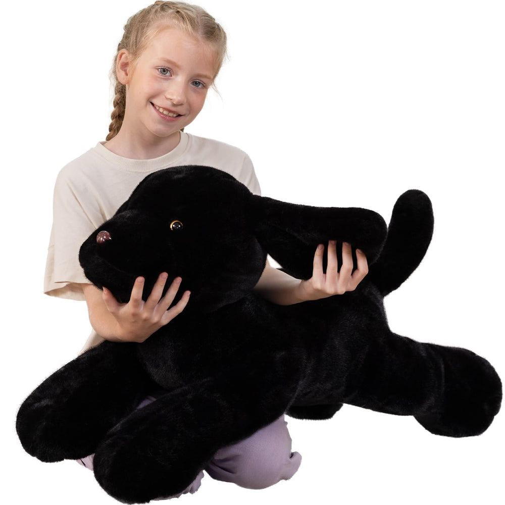BENINY Giant Black Lab plush 31.5 inch, a cuddle-worthy companion for kids.