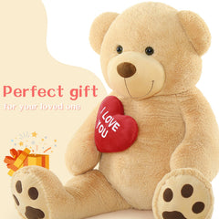 Beniny teddy bear heart embroidery with I love you detail.