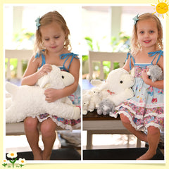 BENINY baby lambs tucked in tummy, soft toy set for imaginative play.