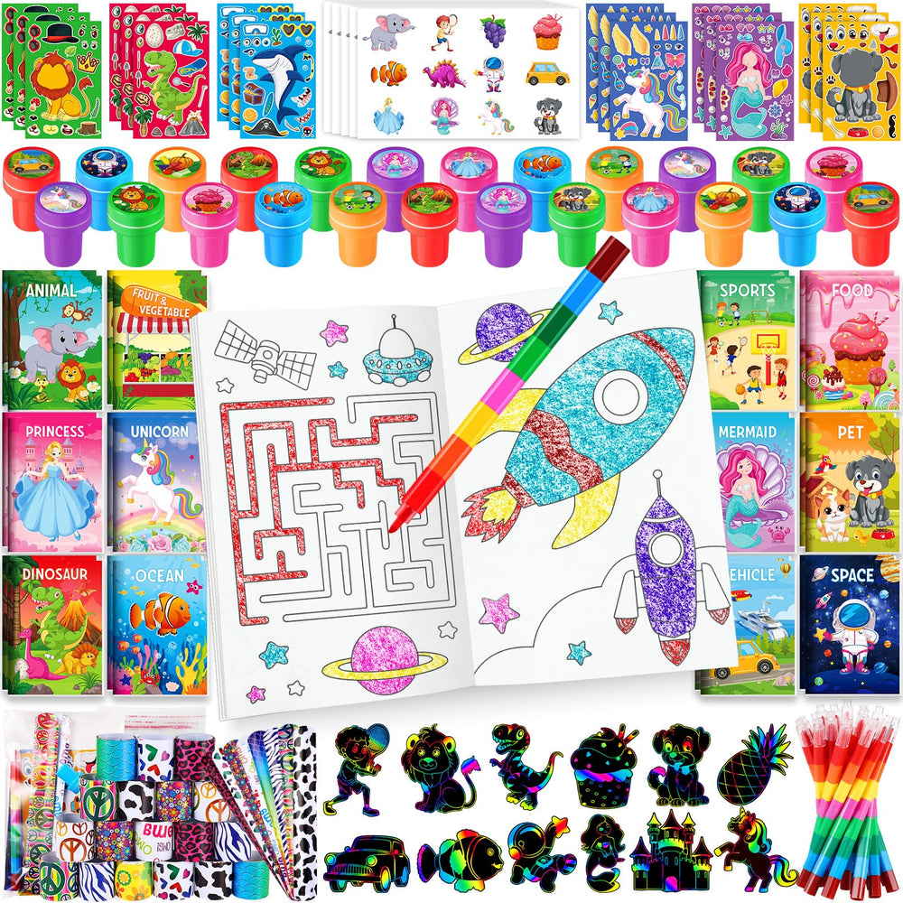 BenLouis 192Pcs mini coloring books for classroom rewards and party bags