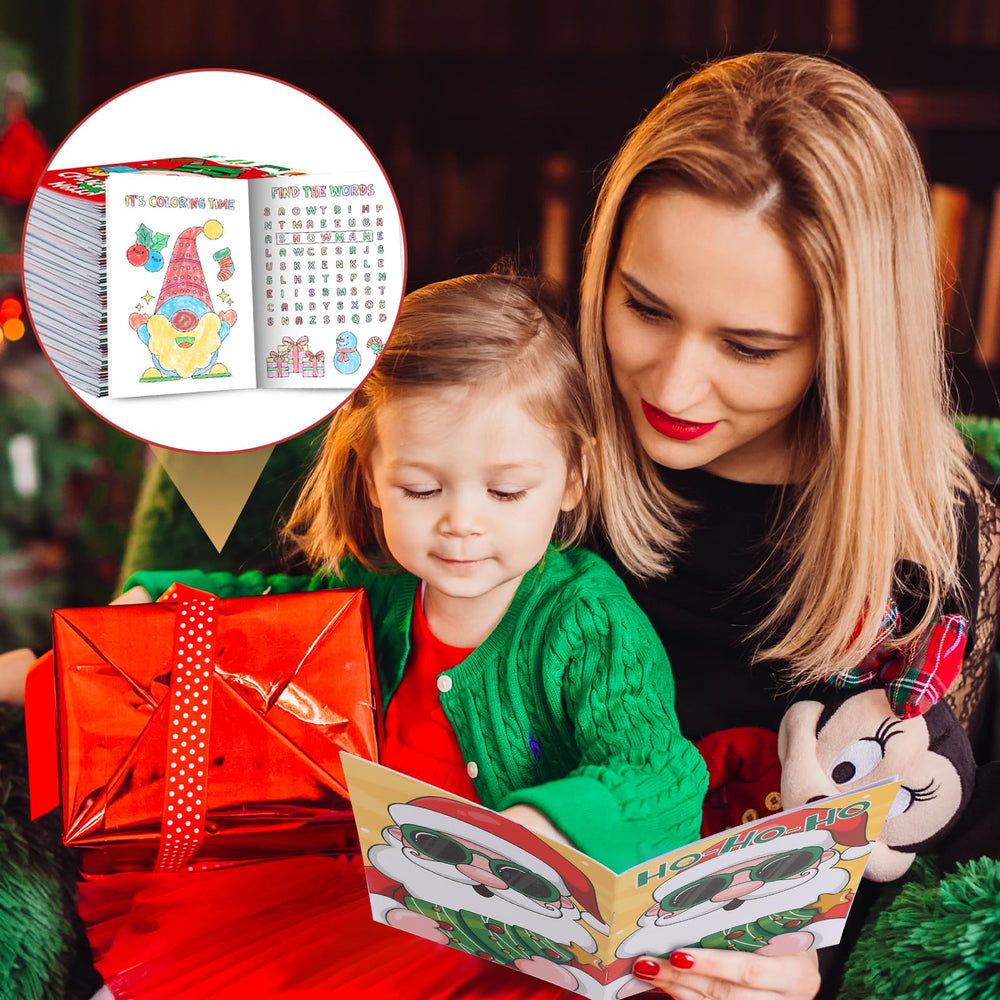 BenLouis word search page from Christmas mini activity book to boost vocabulary on trips