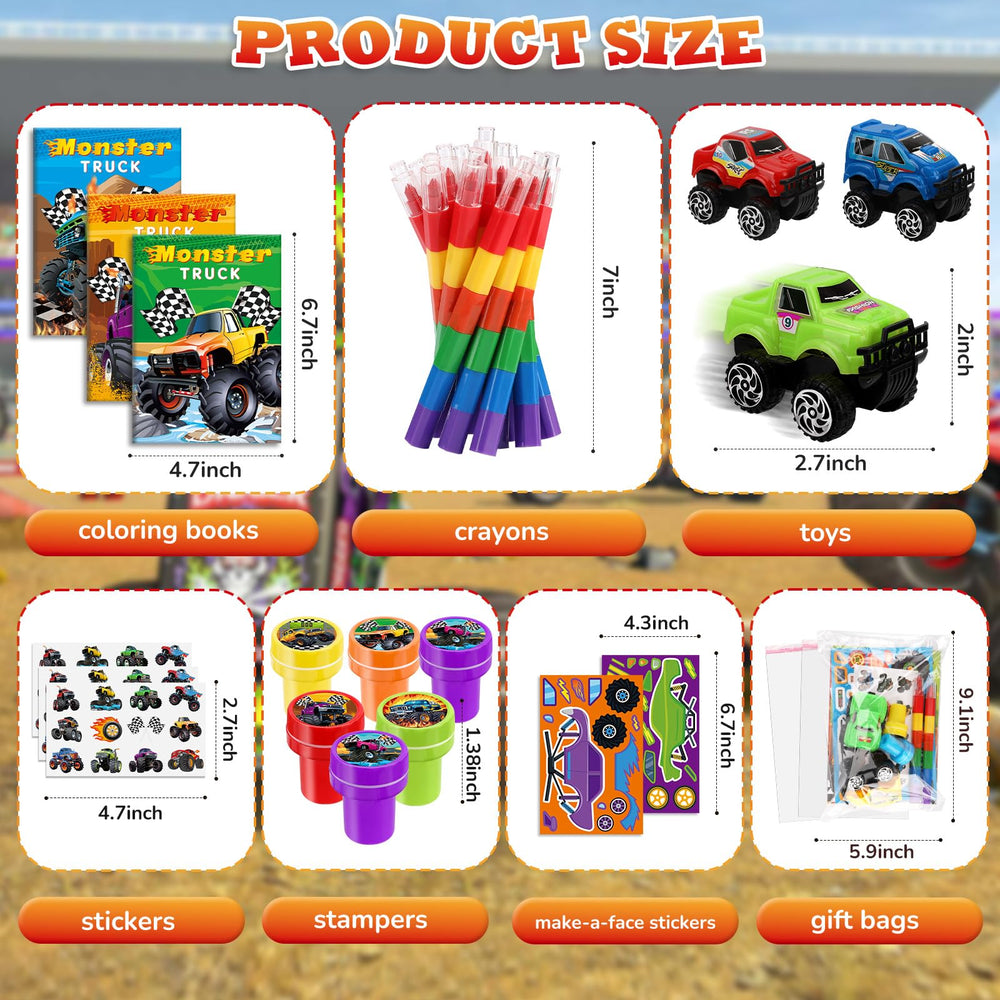 BenLouis monster truck stamps add stamp-and-color craft fun.