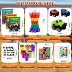 BenLouis monster truck stamps add stamp-and-color craft fun.